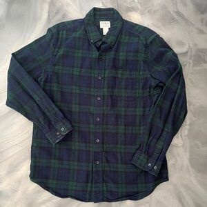 LL Bean Flannel Plaid Button Down Shirt